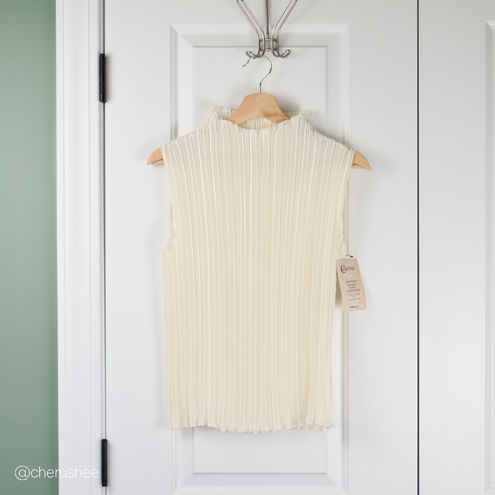 NWT CINEMA ETOILE | Ribbed Crepe Mockneck Tank